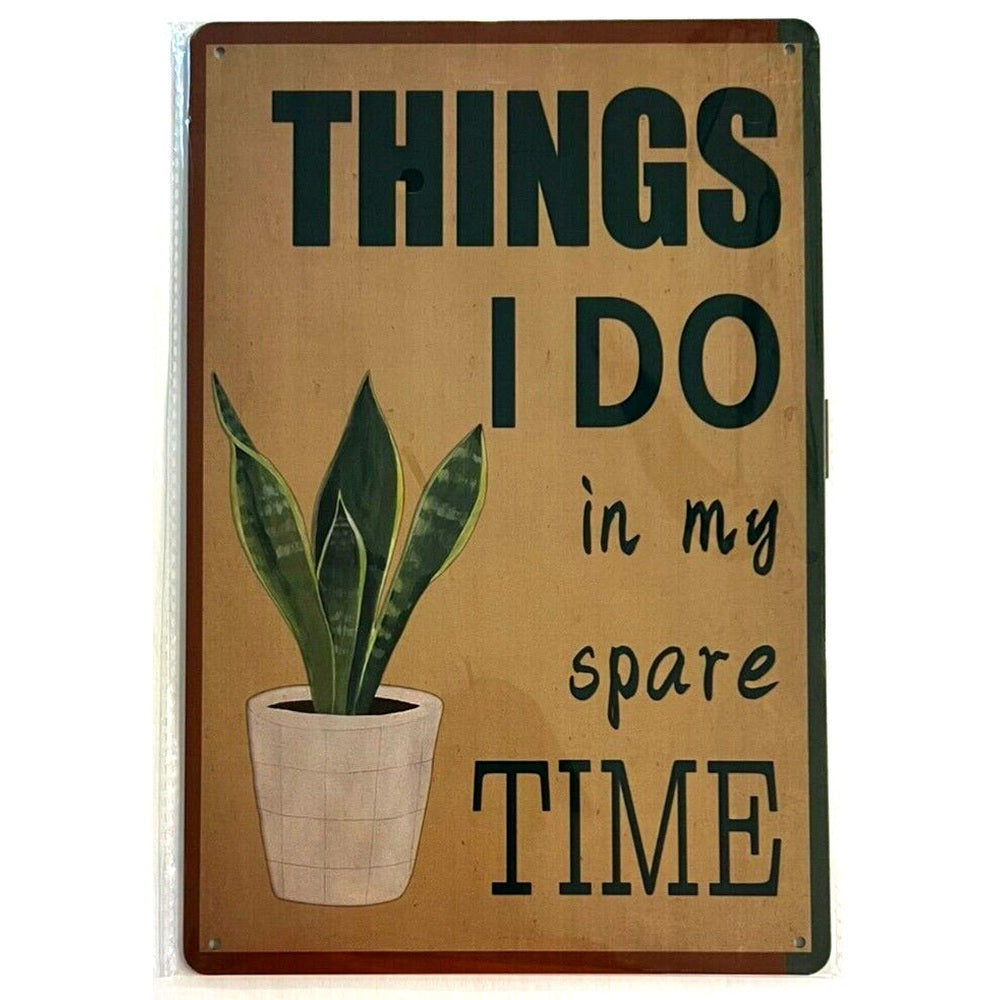 Things I Do In My Spare Time 8" x 12" Vintage Novelty Metal Sign Home & Garden:Home Décor:Plaques & Signs Style Your Walls